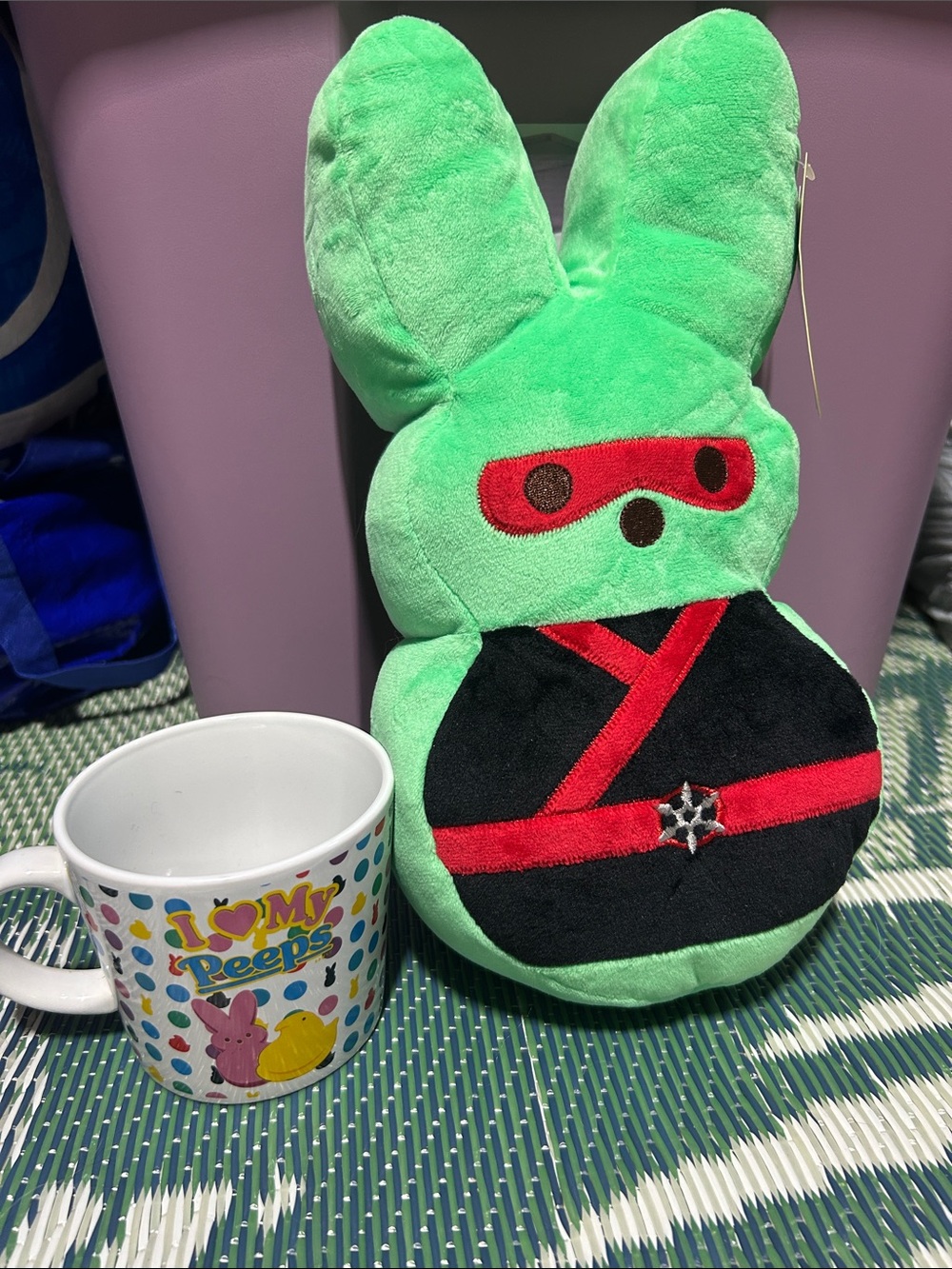Green Ninja Peeps Plush Toy and Coffee mug Kids Toys